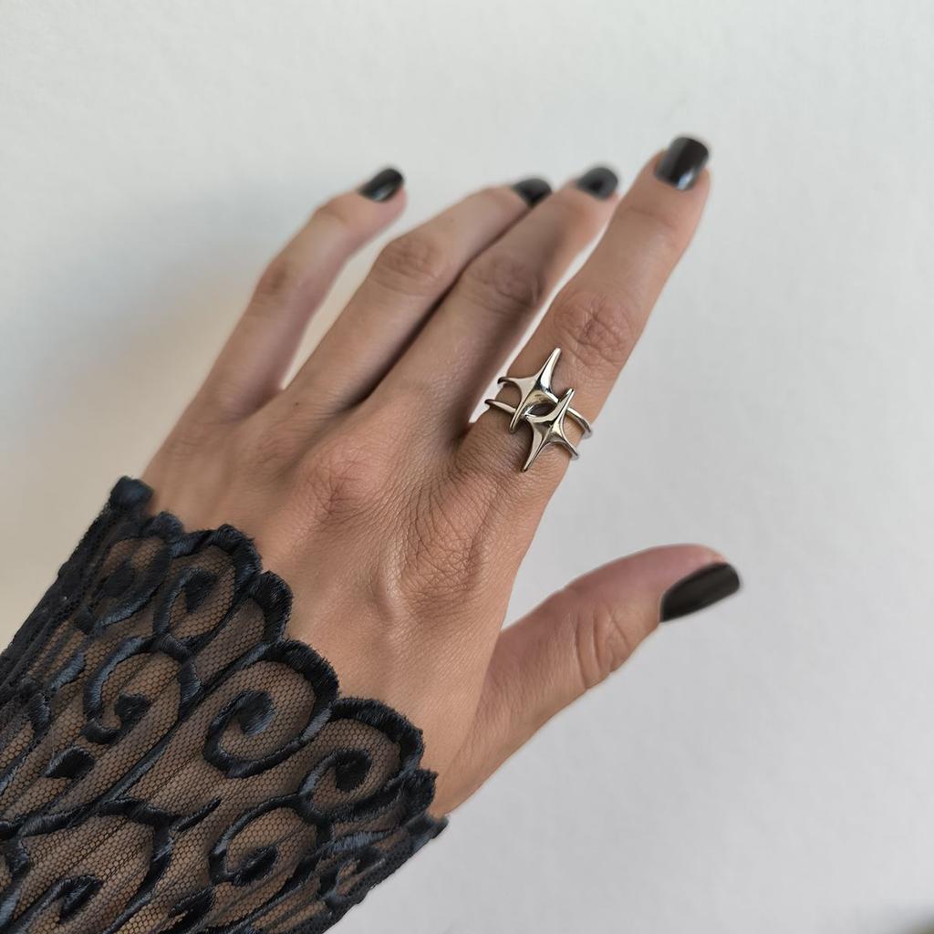 Серебряное кольцо с без камней, вес изделия 3,51 гр (2185895)