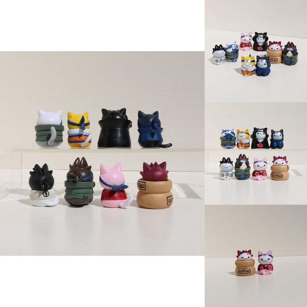 Captivating 8pcs Naruto Cat Action Figures Toys Anime Model Doll Kids Gift