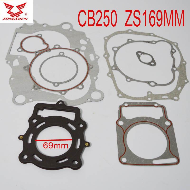 Zongshen CB250 luftwassergekühlter Motor Dichtung loncin LC169fmm LC165FMM kayo Dirtbike ATV Quad 69mm 65,5mm 70mm