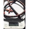 Used Navajo Silver Coral Cross Micarta Bead Necklace