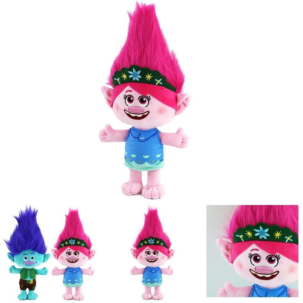 Brinquedo de Pelúcia Trolls Band Together Adorável Personagem de Desenho Animado 30cm de Altura Menino de Cabelo Azul e Menina de Cabelo Rosa Perfeito para Crianças de 7 a 14 Anos