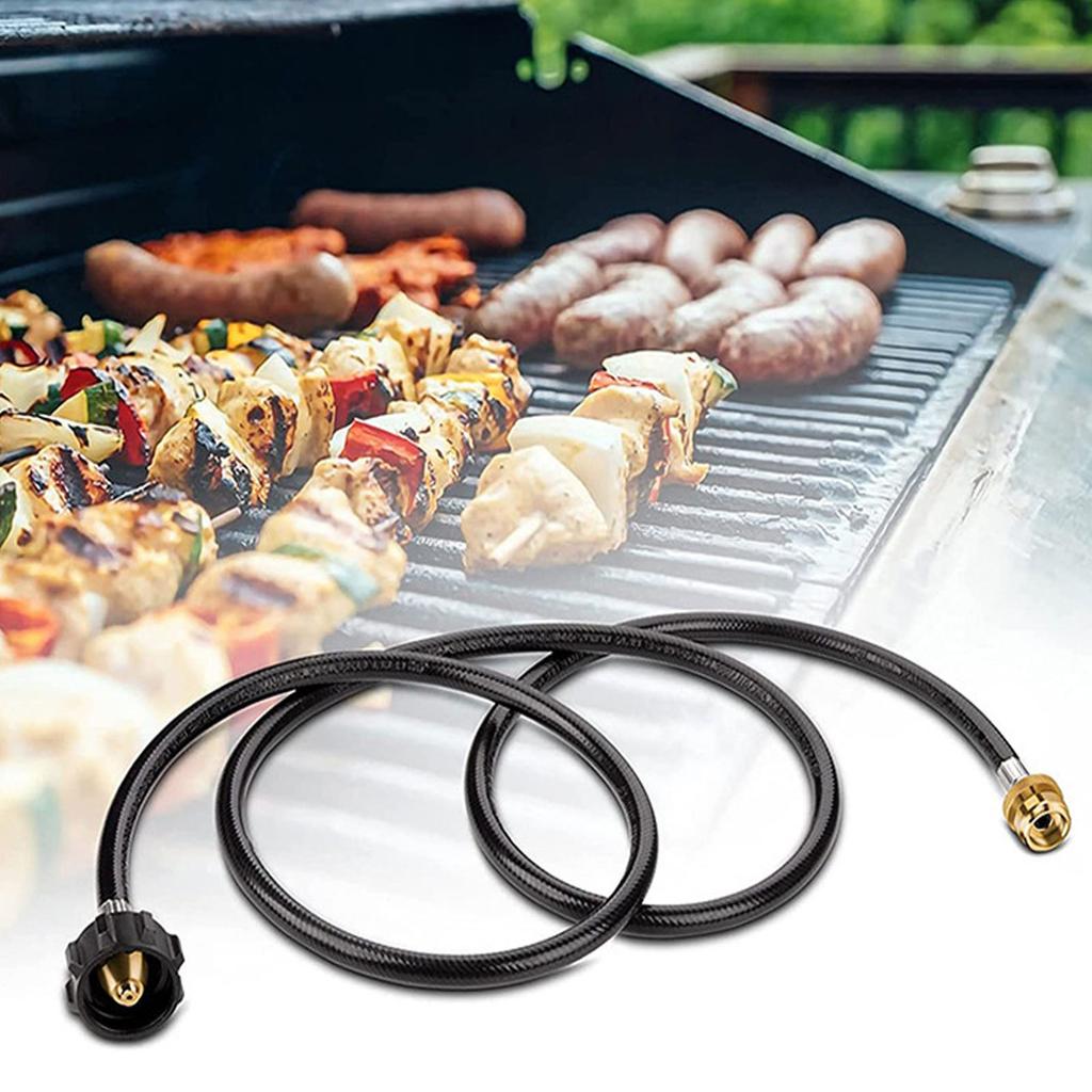 6 Feet Propane Hose Adapter Converts 1lb to 20lb for Outdoor Barbecue Grill Stove Griddle Heater Various Picnics Use