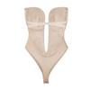 Damen Figurbetonter, tiefer V-Ausschnitt, rückenfrei, Bauchkontrolle, Shapewear, unsichtbare Schultergurte, Abendkleid-BH-Bodysuit