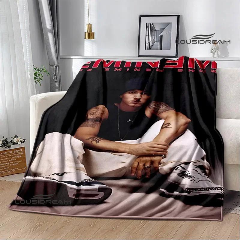 Eminem Hip -hop Singer Printing Blanket Warm Blanket Flannel Blanket Picnic Blanket Blankets for Beds Birthday Gift