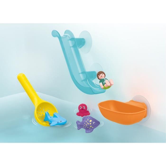 PLAYMOBIL Junior 71689 Toboggan Aquatique Et Animaux Marins, Jouet Pour Le Bain, Dès 18 Mois