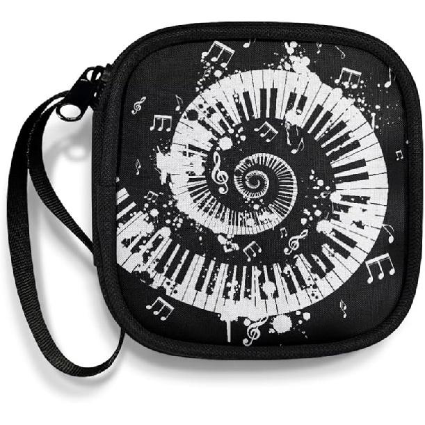 Mushrooms and Moon Carrying Earphone Case Pouch Storage Bag Holder-Earbud Case Headphones Storage Bag Pouch for Headphone, Bluetooth