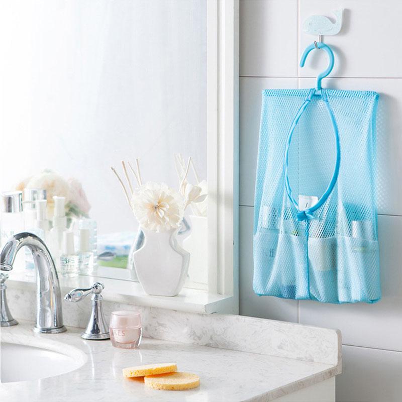 Bathroom Mesh Hanging Bag Multi-purpose Clothing Toy Organizer Bag ...