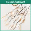 Vintage Style Feather Hair Accessory With Floral Design For Women Summer Wear