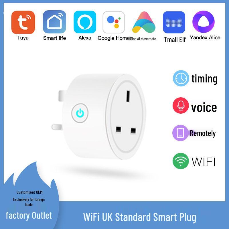 Graffiti Smart WiFi Bluetooth Socket with Random Stick Control, Circuit Breaker, Smartlife, 16A US/UK/EU Standard.
