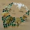 Natural Rhyolite Gemstone Chain Adjustable Necklace 925 Silver For Girls