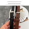 Hong Kong Retro Leather Belt for Women 2025: Genuine Leather, High-End, Versatile for Jeans, Stylish Waist Accessory