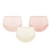 Women's 95% Cotton 7A Antibacterial Quick-Dry Mesh Triangle Briefs - 3 Pack