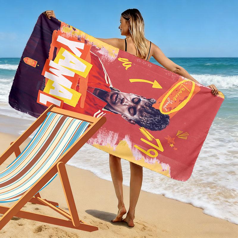 Lamine Yamal Rise Beach Towel, Large Soft Quick Dry Towel for Beach Camping Swimming