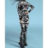 3D Digital Printing Stage Performance Costumes Adults Halloween Events Carnival Theme Party Cosplay Outfit Pretend Game Jumpsuit