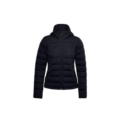 Warme einfarbige Daunenjacke mit Kapuze und langen Ärmeln für Damen, Jacken, Schwarz 1355833-001