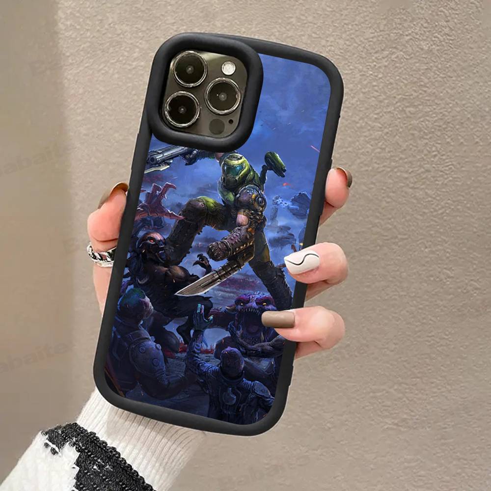 

Cool Game H-DOOM Eternal-S Phone Case For iPhone 11 12 13 16 15 17 14 Pro Max Soft Funda Silicone Cover iPhone 16