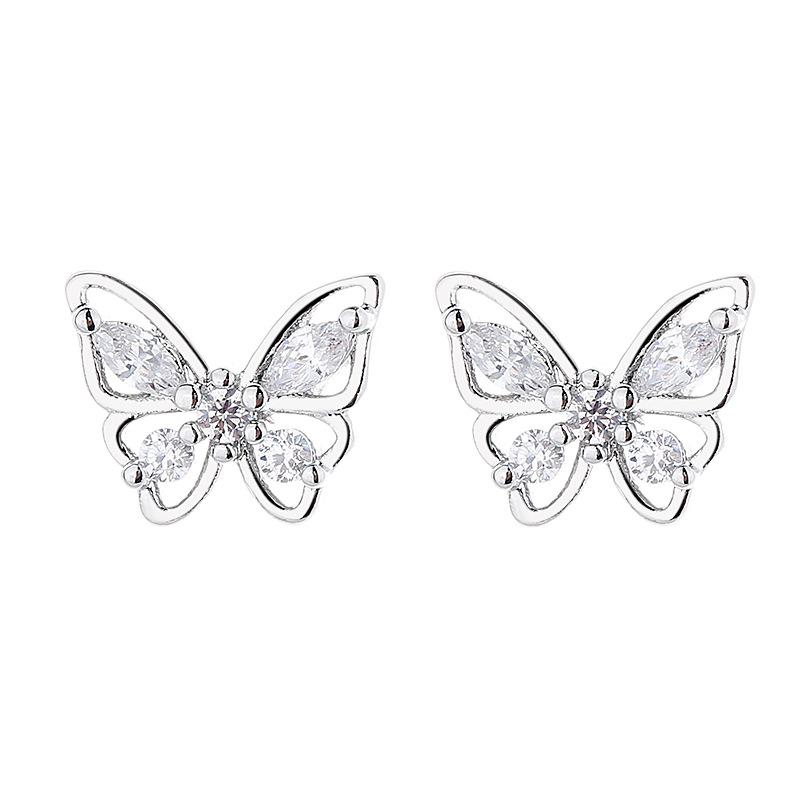 2026 Small and Exquisite Butterfly Stud Earrings Women's New Trendy Earrings Fashion Light Luxury Niche Design Temperament Earrings