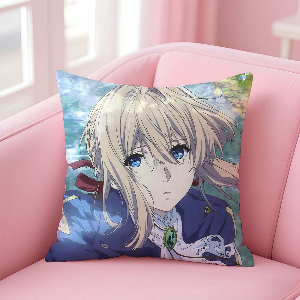 Аниме V-Violet EvergardenS Наволочка Удобная Двусторонняя Наволочка Идеально для Автомобиля Дивана Спальни и Многого Другого 12x12Inch