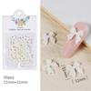 50pcs/lot Black White Bowknot Nail Art Charm Decorations 3D Nail Ornament Jewelry Classic Manicure DIY Resin Accessories