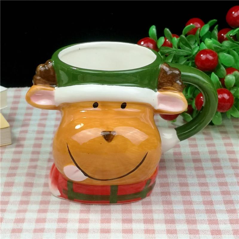 Custom 3d Ceramic Christmas Mug Santa Gnome Reindeer Polar Bear Penguin Snowman Elf Fox Gingerbread Man Mug 350ml