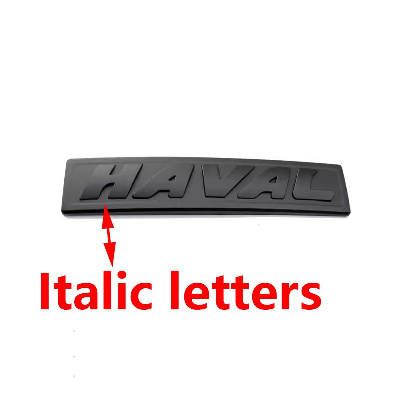Per Haval H6 GT logo Auto Rete Anteriore Emblemi Logo Nero Per GWM Great Wall Generazione Haval H6 GT