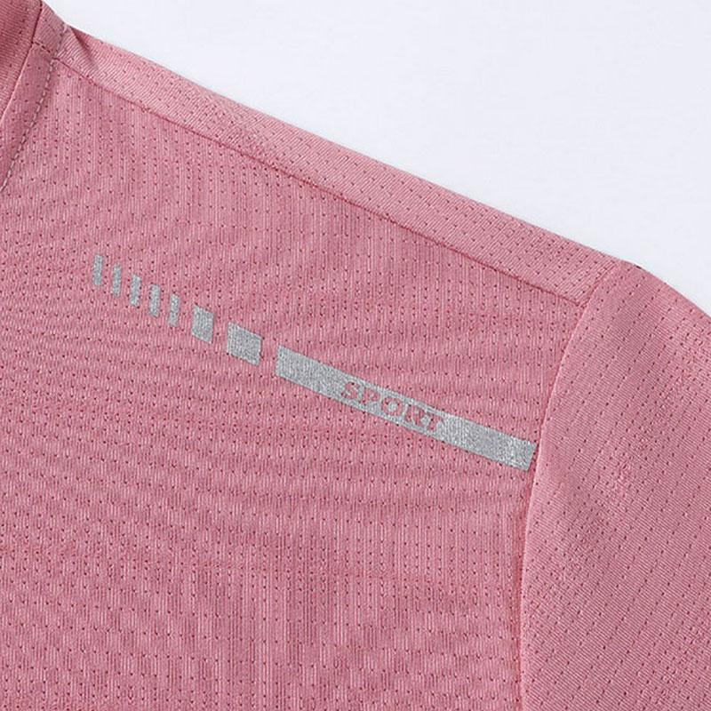 Maglietta da Corsa Riflettente da Donna ad Alta Elasticità Traspirante Asciugatura Rapida Seta di Ghiaccio Top Sportivo per l'Estate Manica Corta Fresca T-shirt Attiva