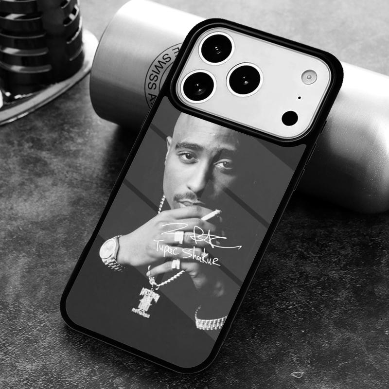 2Pac Tupac Shakur podepsaný Rap Rapper Pouzdro na telefon Pro iPhone 17 16 15 14 13 12 11 Pro Max Plus 17Air Měkké silikonové pouzdro