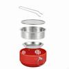 Small Round Briquette Grill Ash Pan Stainless Steel Handle Outdoor Cooker Natural