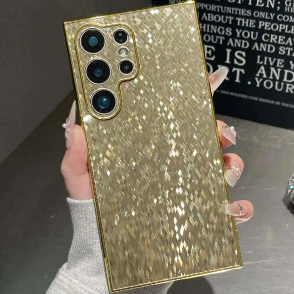 

Full Glitter Diamond Plating Case For Samsung Galaxy S24 S23 Ultra Plus Shockproof Bumper Bling Shiny Hard PC Case Cover For Samsung Galaxy S24