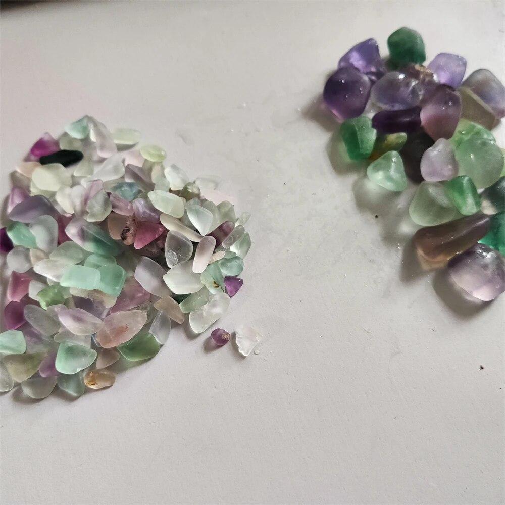 100 g natürlicher Regenbogen-Fluorit-Kristall, Rohstein, bunt, auffällig, roh, Tischdekoration, Heilkristall