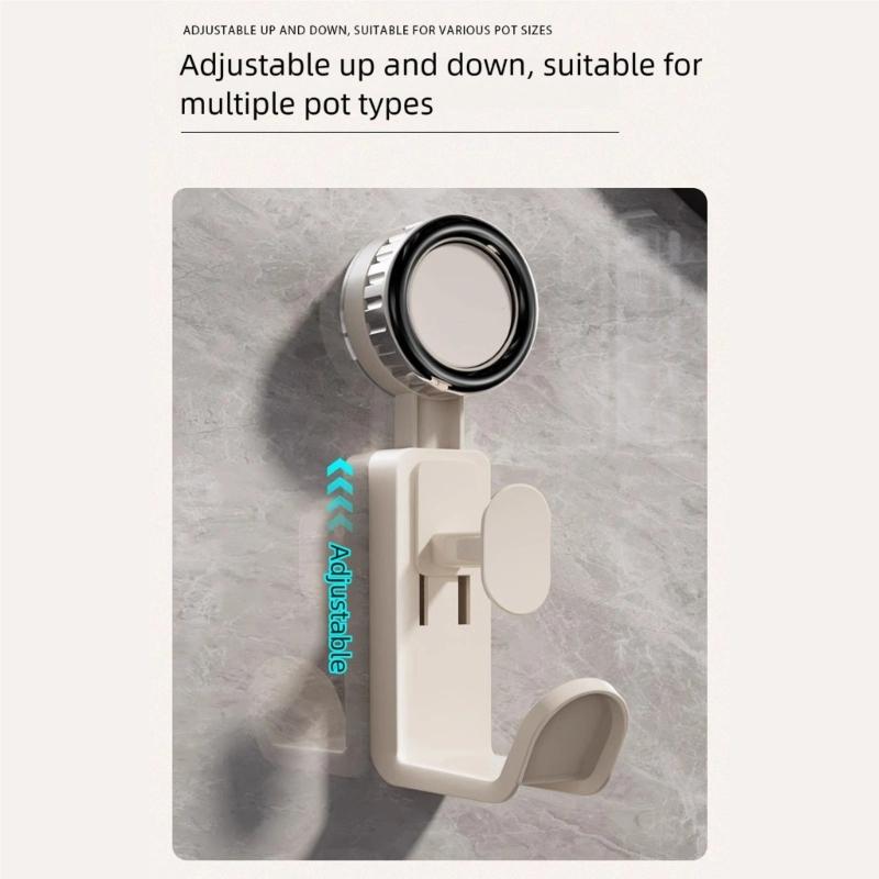Adjustable Suction Cup Basin Holder Not Drill Installation Strong Bathroom Organizers with Secure Grip for Bathroom