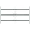 Window Security Grille with 3 Horizontal Bars 3 pcs