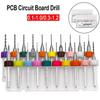 10pcs/Set 0.1mm-1.2mm PCB Mini Drill Bit Steel Carbide For Print Circuit Board CNC Drill Bits Machine 0.1-1/0.3-1.2mm