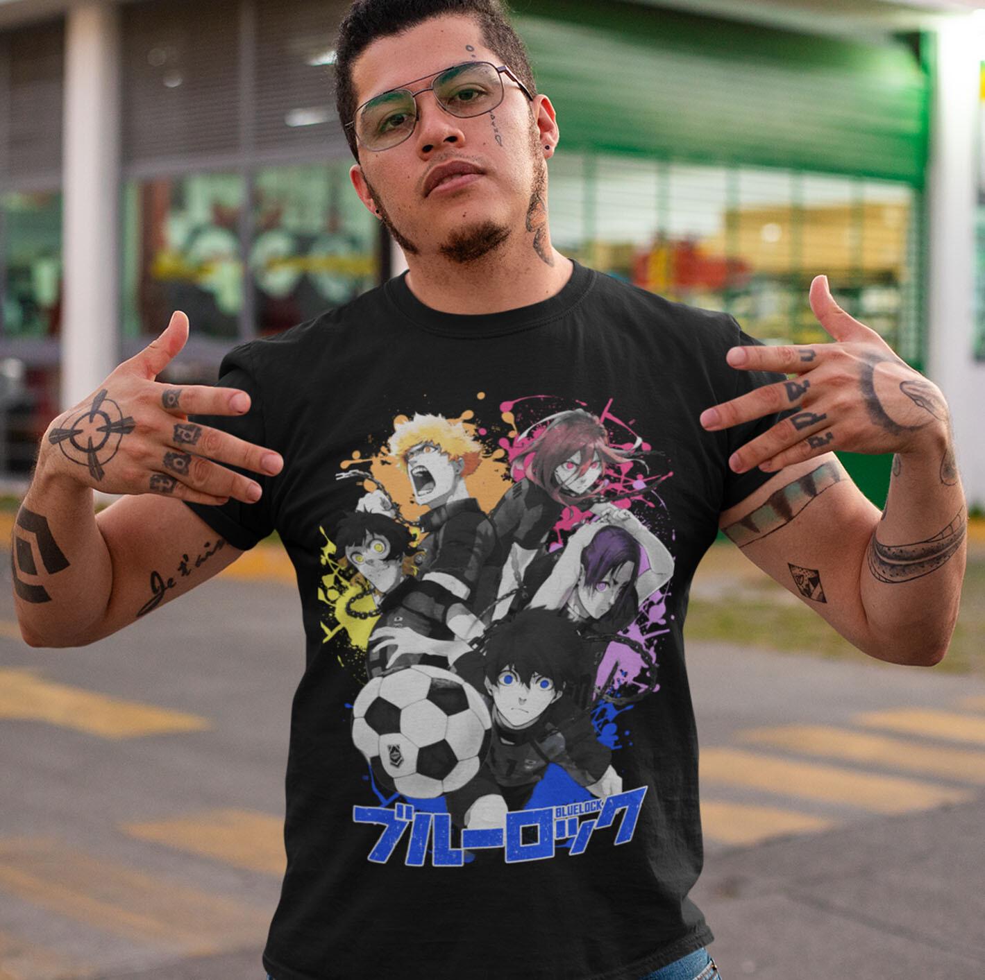 blue lock Team New T-shirt Yoichi Isagi Meguru Bachira Kunigami Rin I Anime XXXXL