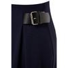 Navy Blue Belt Detailed Woven Skirt Tctaw24ee00014