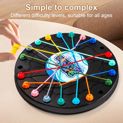 1 Set Kids Rope Untangling Game Twisted Rope Knot Board Game Logic Thinking Interactive