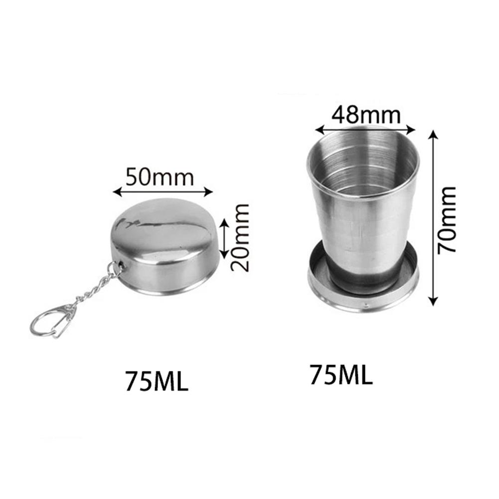 Portable Stainless Steel Telescoping Cup Perfectly Designed for Camping Hiking and For Outdoor Beverage Enjoyment