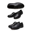 Winter Genuine Leather Shoes Men Business Brogues Warm Plush Cow Leather Male Footwear