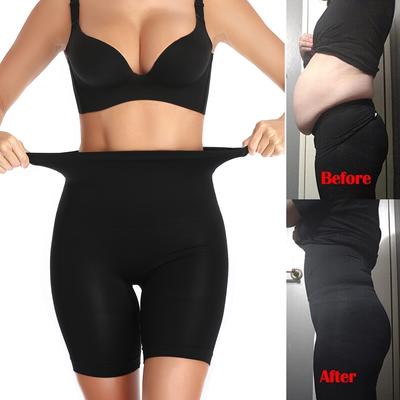 Damen Miederslip mit hoher Taille und Bauchkontrolle, nahtlos, glatt, für schlankere Oberschenkel, formender Slip, Shapewear