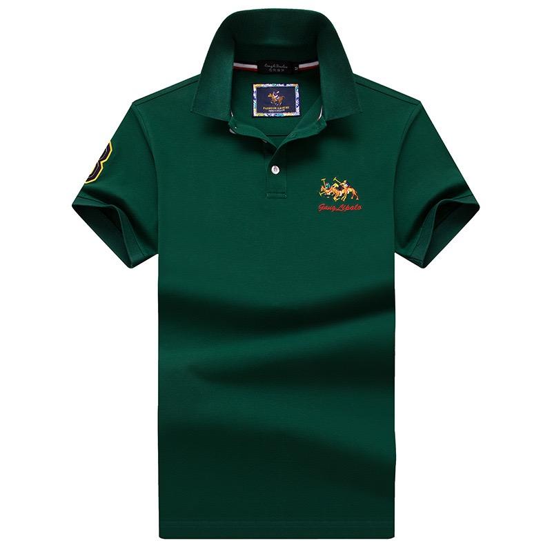 TrendHub Polo Shirt Men New High Quality Cotton Mens Short Sleeve Solid Color Embroidery Casual Polo Shirt