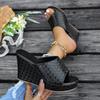 Fashion 2025 Summer Women Peep Toe Wedge Heels Sandals Outdoor Platform Shoes Women Comfortable Anti Slip Beach Sandals Zapatos De Mujer