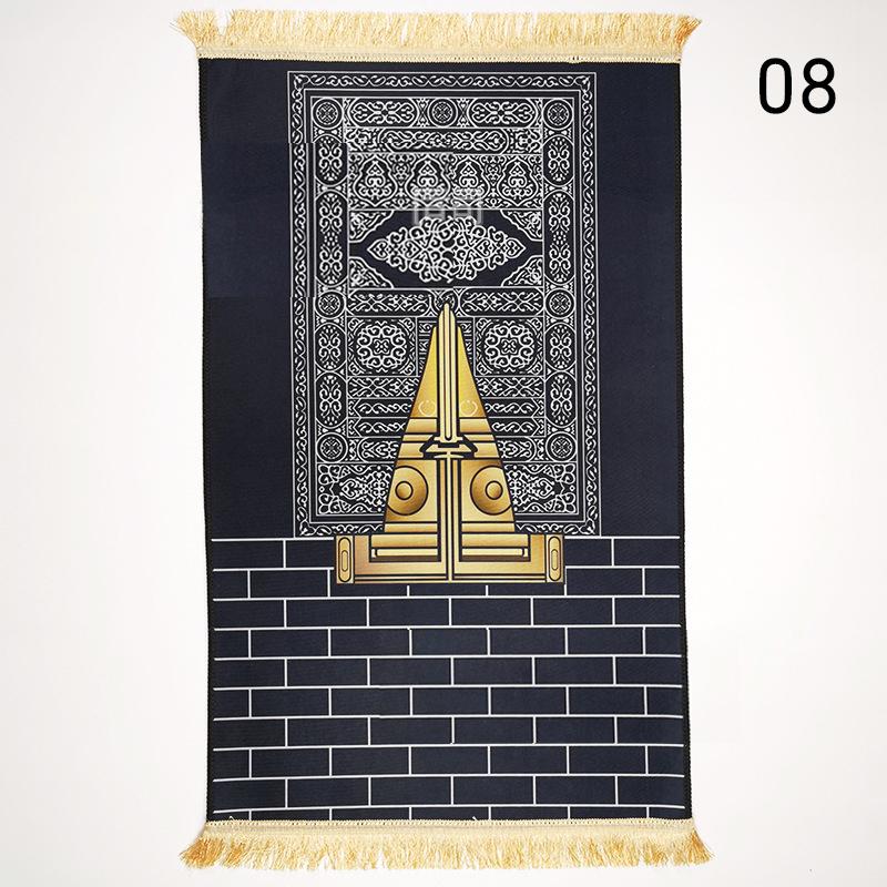 Muslim Carpet Blanket Embossing Worship Prayer Mat With Tassel Islamic Ramadan Prayer Carpet Portable Home Decor Floor Mat
