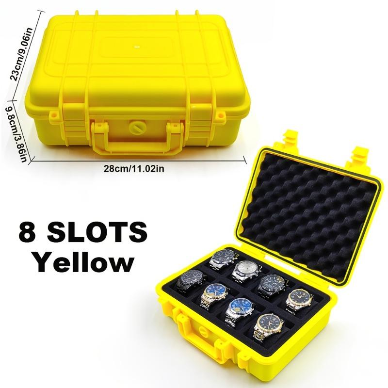 1pc Watch Storage Box, PP Material, Holds 4/8 Watches, Waterproof Dustproof, Great Gift for Valentine's/Father's Day/Christmas