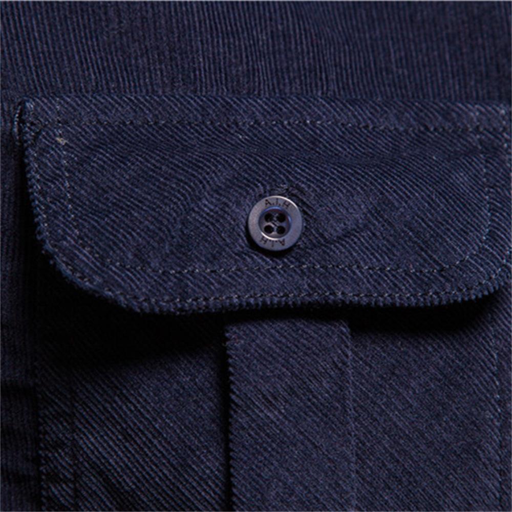 Herren Herbst Baumwolle Basic Japanischer Cord Herren Businesshemd Schlankes Freizeithemd Herren Neue Langarmjacke
