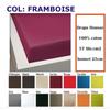 Fitted Sheet - Raspberry - 160x200 Cm - 100% Cotton - 57 Threads/cm2 - Pocket 25 Cm