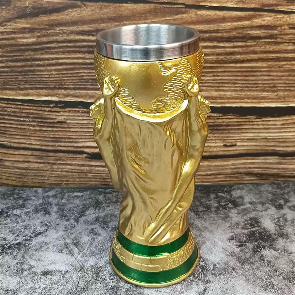 Creative Stainless Steel Large Capacity Beer Mug 450ml Unique Trophy Shape Design Durable Drinking Cup Suitable for Various Beverages