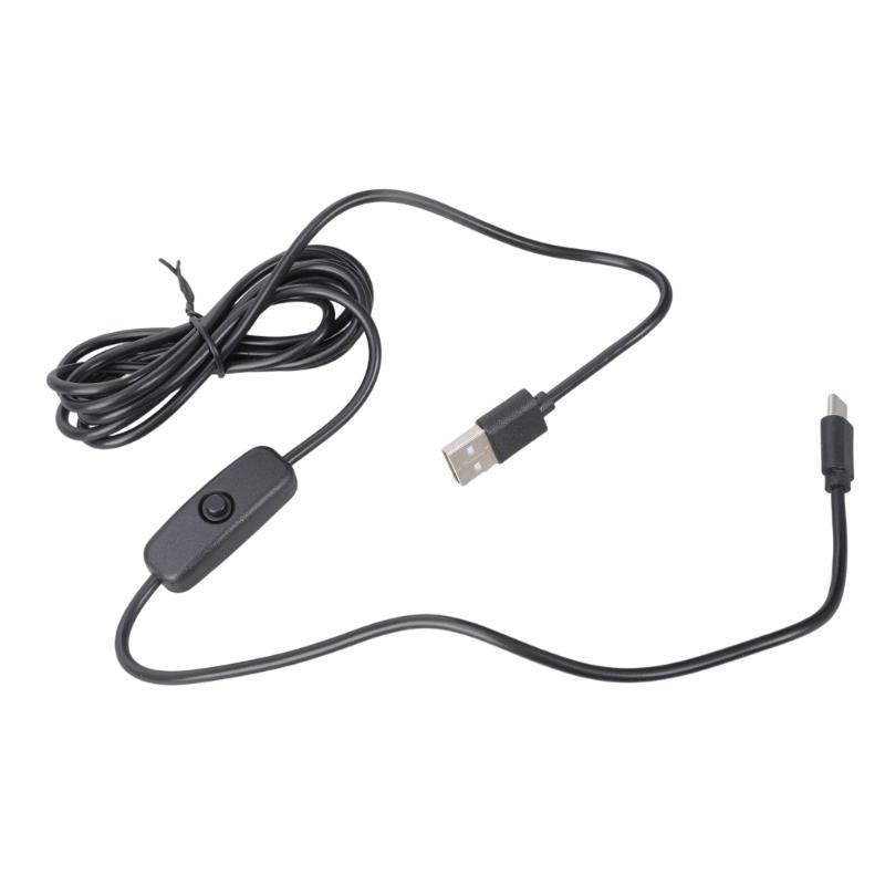 Power Cable with Switches USB Type C 5V 3A Fast Charging Cord Multipurpose USB Type C Charging Cord for Multiple Devices