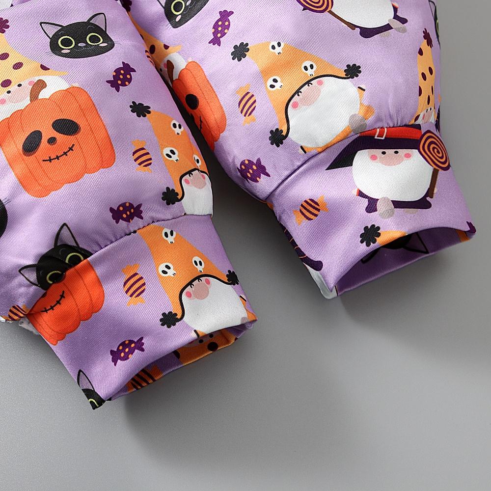 Halloween Pumpkin Skull Bat Cat Baby Kids Spaghetti Straps Romper Jumpsuit Children Clothes for 1-6 Years