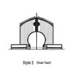 Chinese Style Metal Bookends: Creative Architectural Ornaments for Study & Office