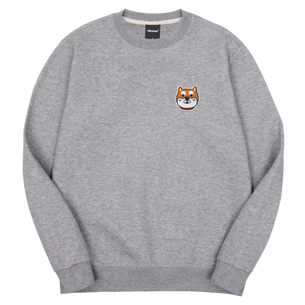 OKSTAR Shiba Inu Embroidery Patch Double-Sided Sweatshirt (Type D)